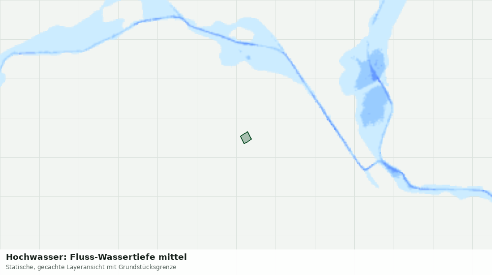 Statische Kartenansicht: Hochwasser: Fluss-Wassertiefe mittel