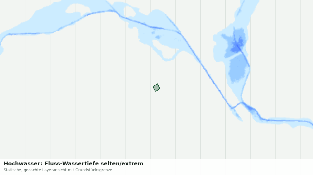 Statische Kartenansicht: Hochwasser: Fluss-Wassertiefe selten/extrem