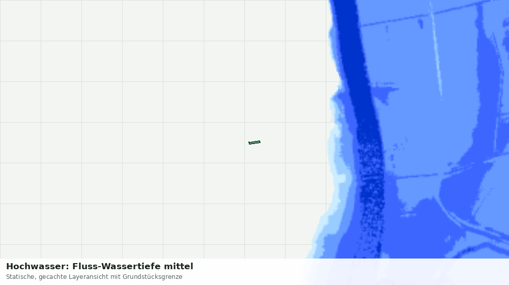 Statische Kartenansicht: Hochwasser: Fluss-Wassertiefe mittel