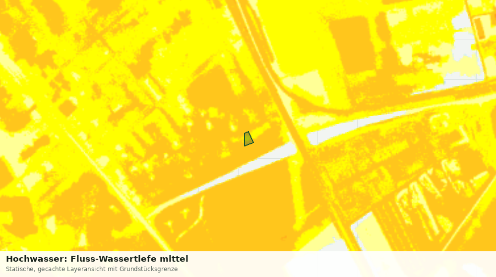 Statische Kartenansicht: Hochwasser: Fluss-Wassertiefe mittel
