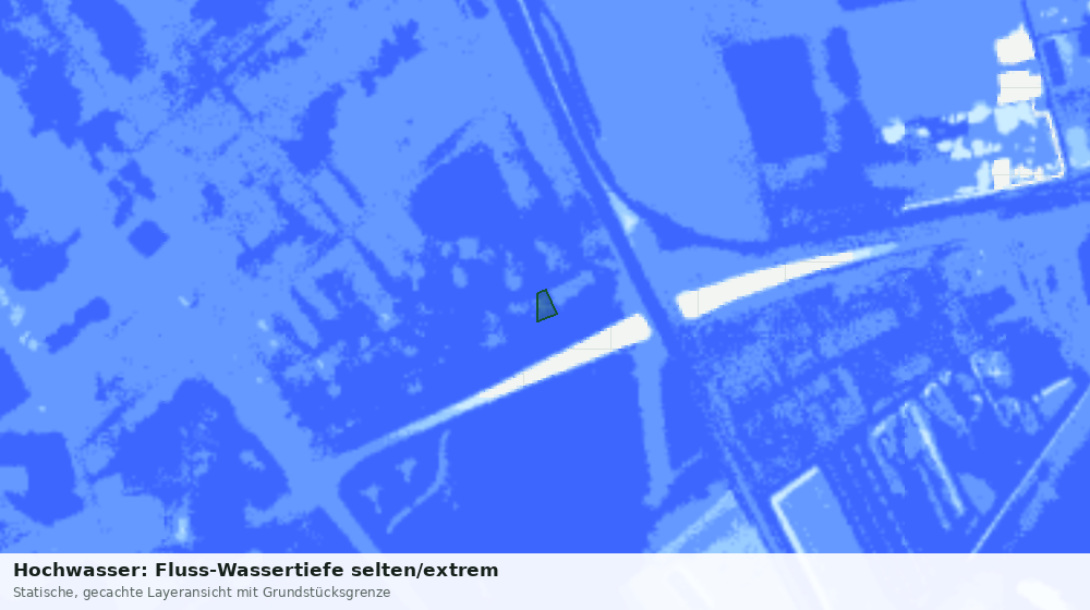 Statische Kartenansicht: Hochwasser: Fluss-Wassertiefe selten/extrem