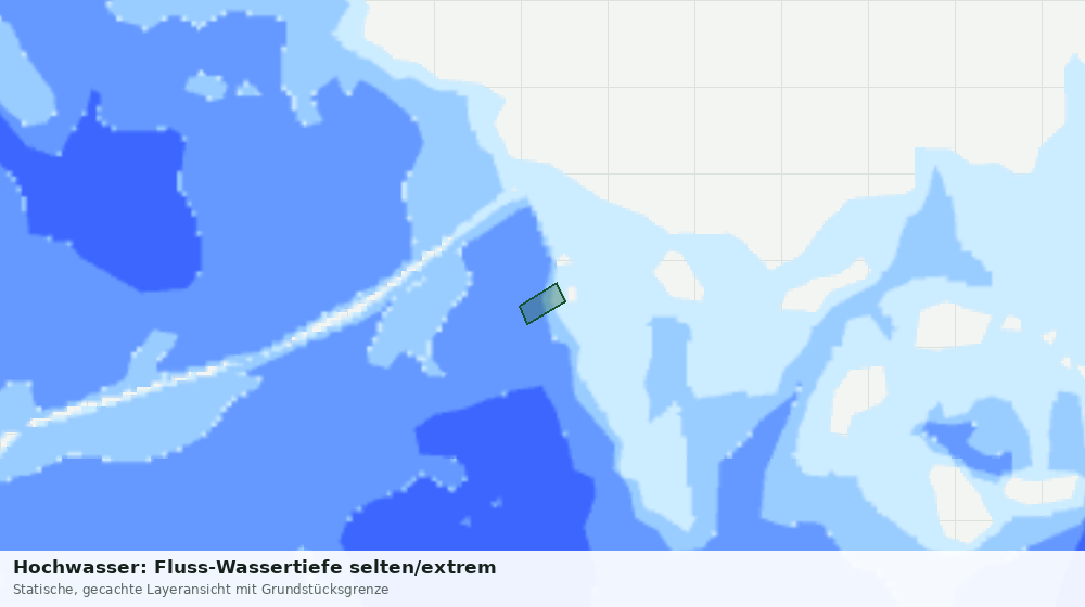 Statische Kartenansicht: Hochwasser: Fluss-Wassertiefe selten/extrem