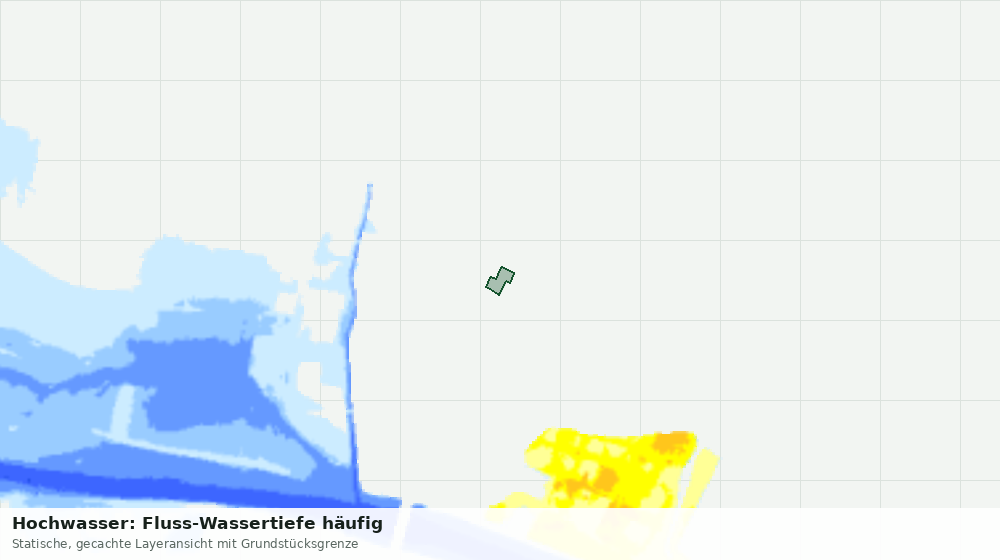 Statische Kartenansicht: Hochwasser: Fluss-Wassertiefe häufig