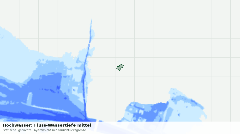 Statische Kartenansicht: Hochwasser: Fluss-Wassertiefe mittel