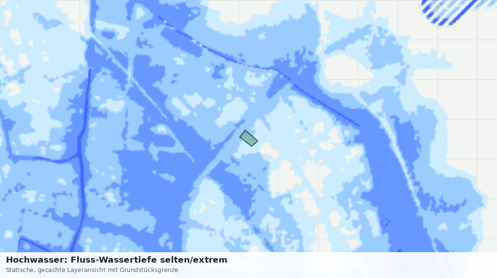 Statische Kartenansicht: Hochwasser: Fluss-Wassertiefe selten/extrem