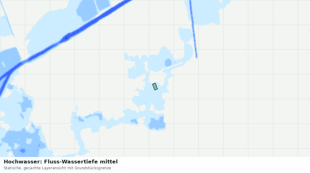 Statische Kartenansicht: Hochwasser: Fluss-Wassertiefe mittel