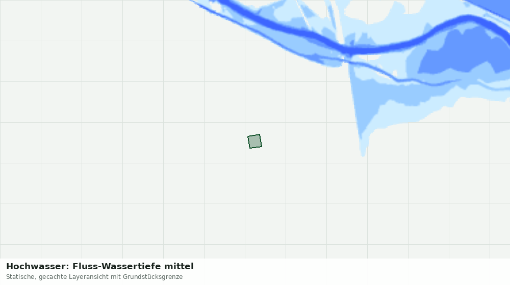 Statische Kartenansicht: Hochwasser: Fluss-Wassertiefe mittel