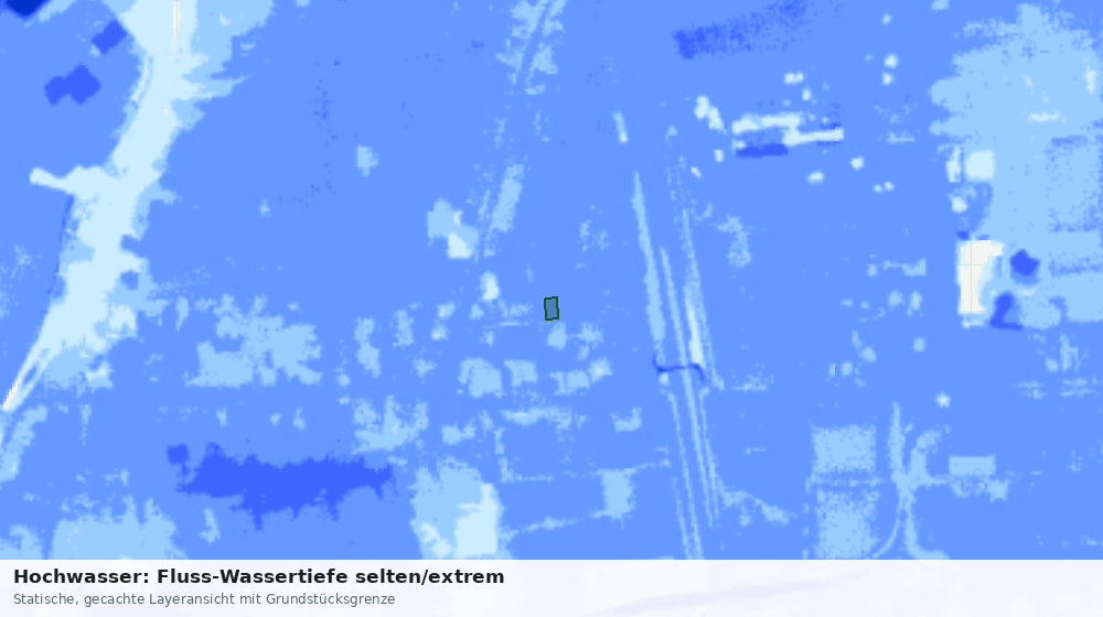 Statische Kartenansicht: Hochwasser: Fluss-Wassertiefe selten/extrem