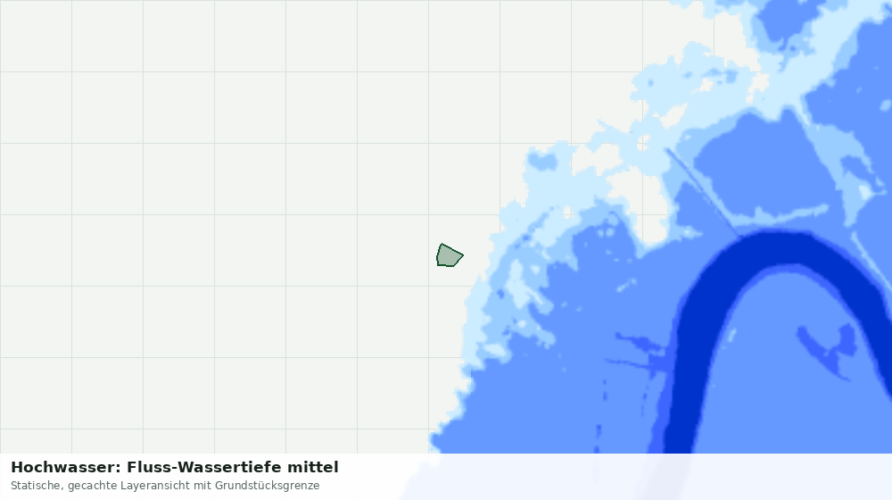 Statische Kartenansicht: Hochwasser: Fluss-Wassertiefe mittel