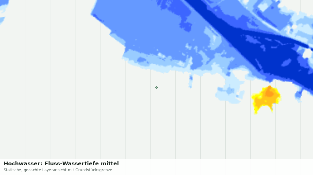 Statische Kartenansicht: Hochwasser: Fluss-Wassertiefe mittel