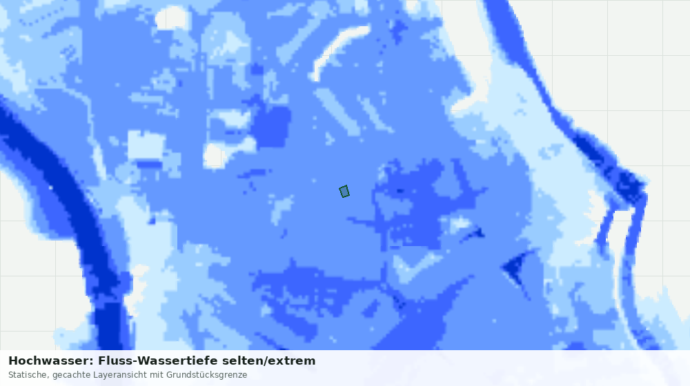 Statische Kartenansicht: Hochwasser: Fluss-Wassertiefe selten/extrem