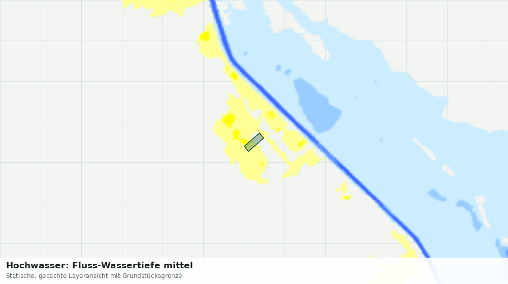 Statische Kartenansicht: Hochwasser: Fluss-Wassertiefe mittel