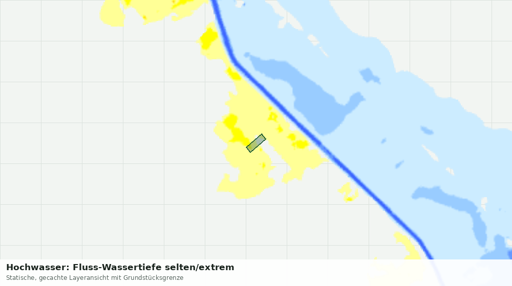 Statische Kartenansicht: Hochwasser: Fluss-Wassertiefe selten/extrem