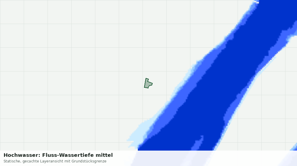 Statische Kartenansicht: Hochwasser: Fluss-Wassertiefe mittel