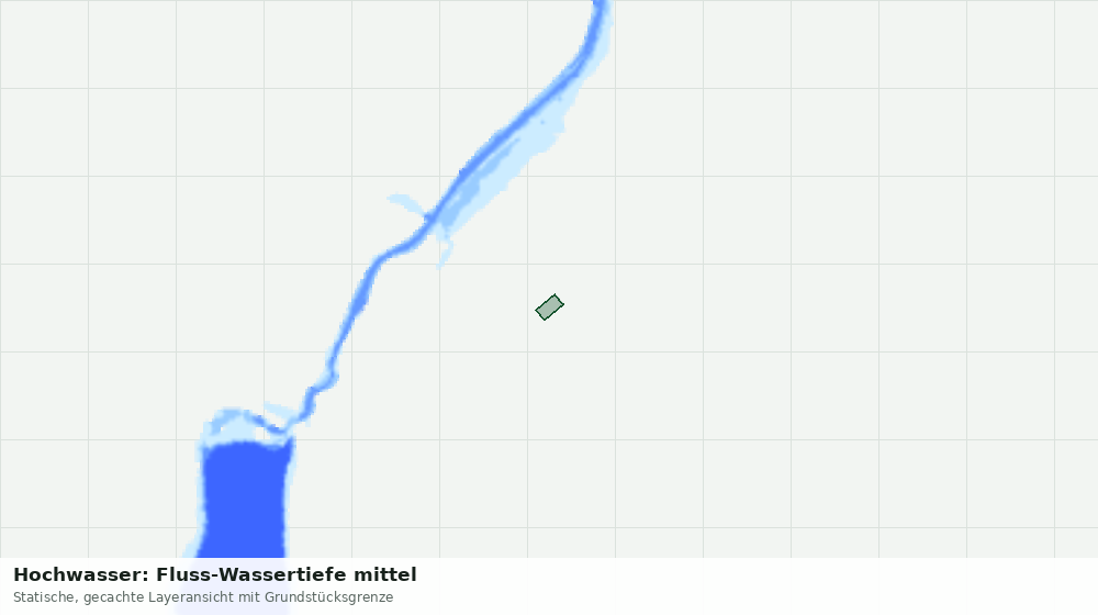 Statische Kartenansicht: Hochwasser: Fluss-Wassertiefe mittel
