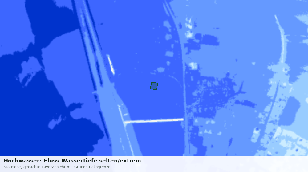 Statische Kartenansicht: Hochwasser: Fluss-Wassertiefe selten/extrem