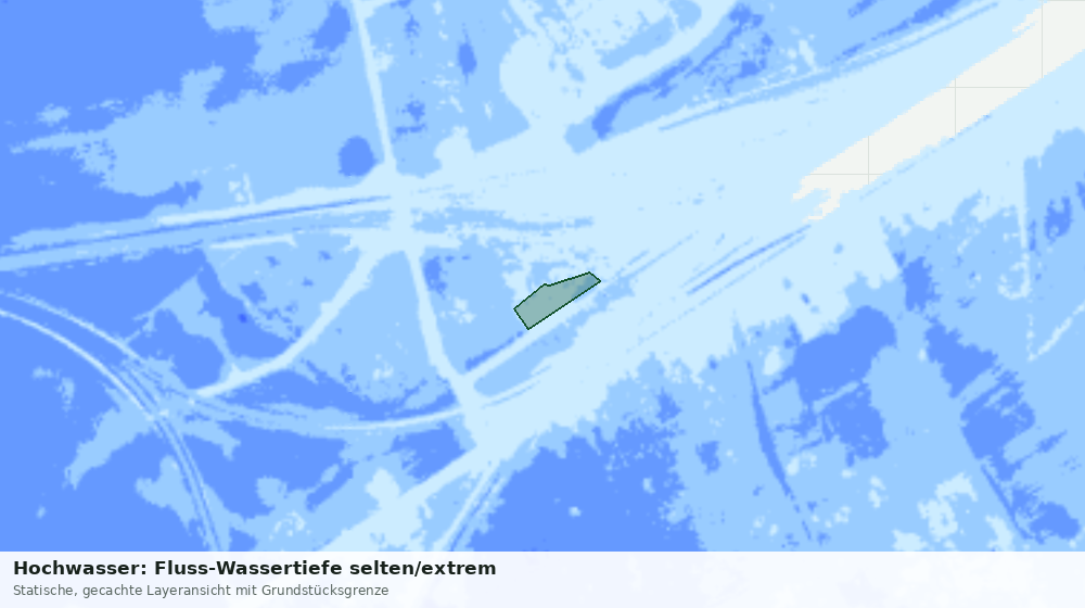 Statische Kartenansicht: Hochwasser: Fluss-Wassertiefe selten/extrem