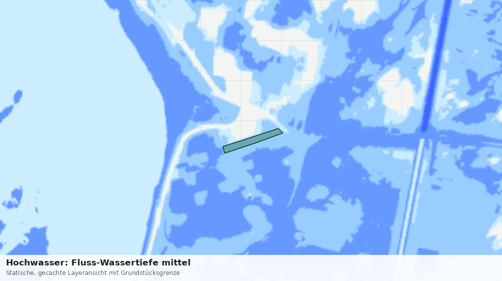 Statische Kartenansicht: Hochwasser: Fluss-Wassertiefe mittel