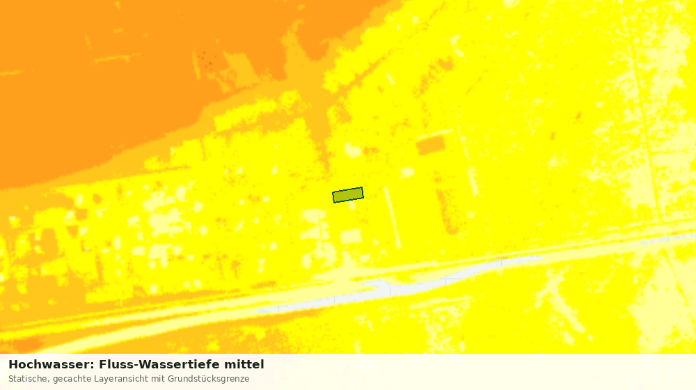 Statische Kartenansicht: Hochwasser: Fluss-Wassertiefe mittel