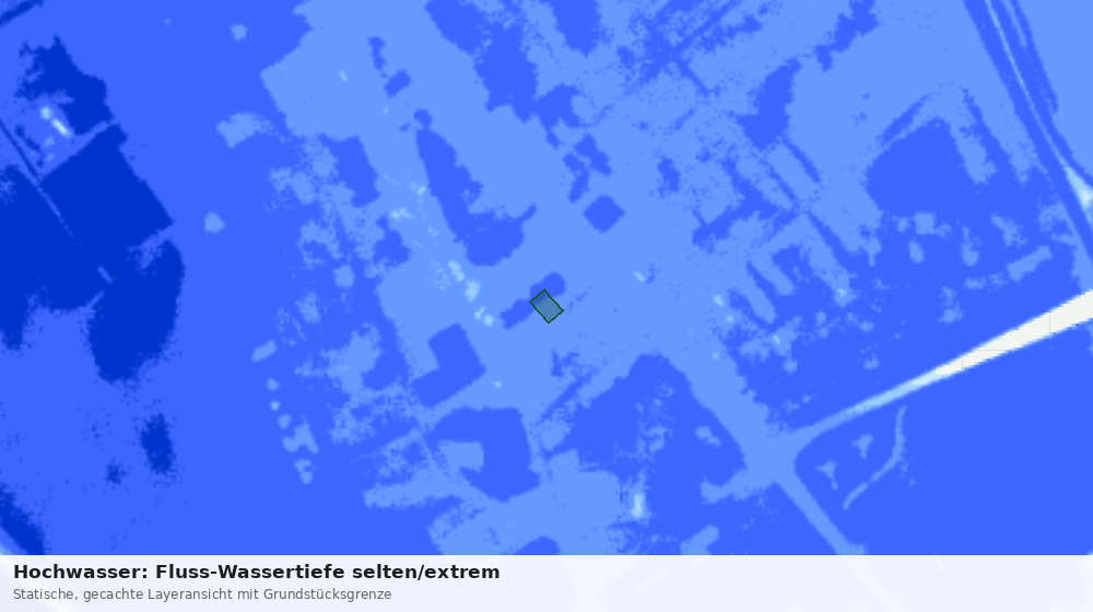 Statische Kartenansicht: Hochwasser: Fluss-Wassertiefe selten/extrem