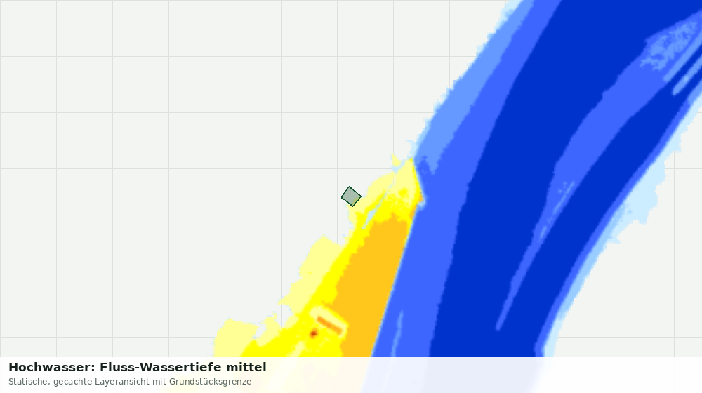 Statische Kartenansicht: Hochwasser: Fluss-Wassertiefe mittel