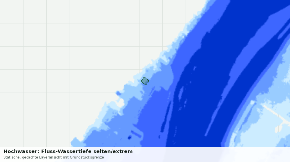 Statische Kartenansicht: Hochwasser: Fluss-Wassertiefe selten/extrem