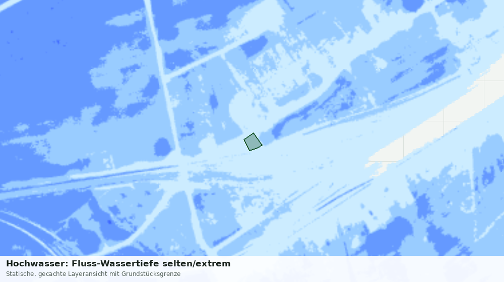 Statische Kartenansicht: Hochwasser: Fluss-Wassertiefe selten/extrem