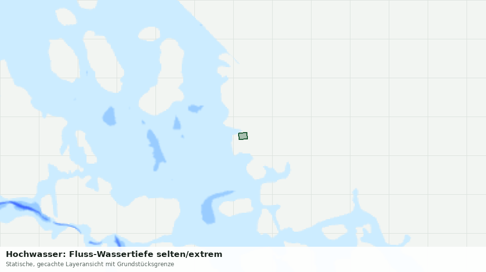 Statische Kartenansicht: Hochwasser: Fluss-Wassertiefe selten/extrem