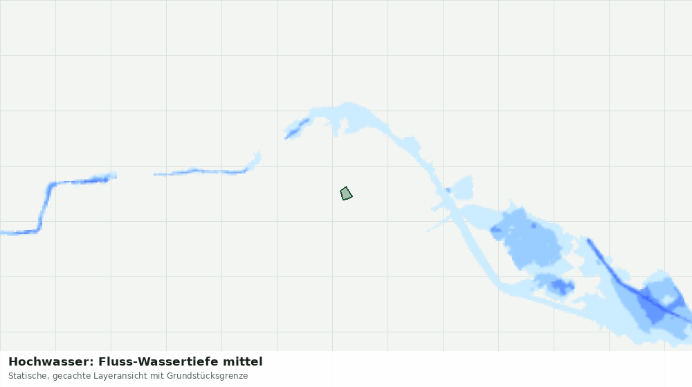 Statische Kartenansicht: Hochwasser: Fluss-Wassertiefe mittel