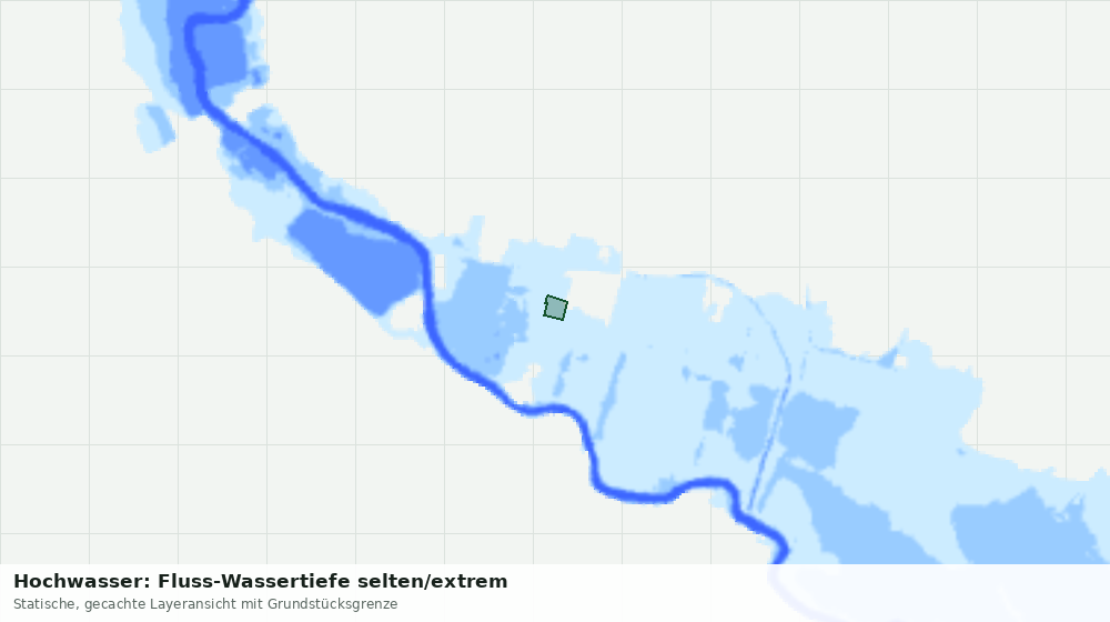 Statische Kartenansicht: Hochwasser: Fluss-Wassertiefe selten/extrem