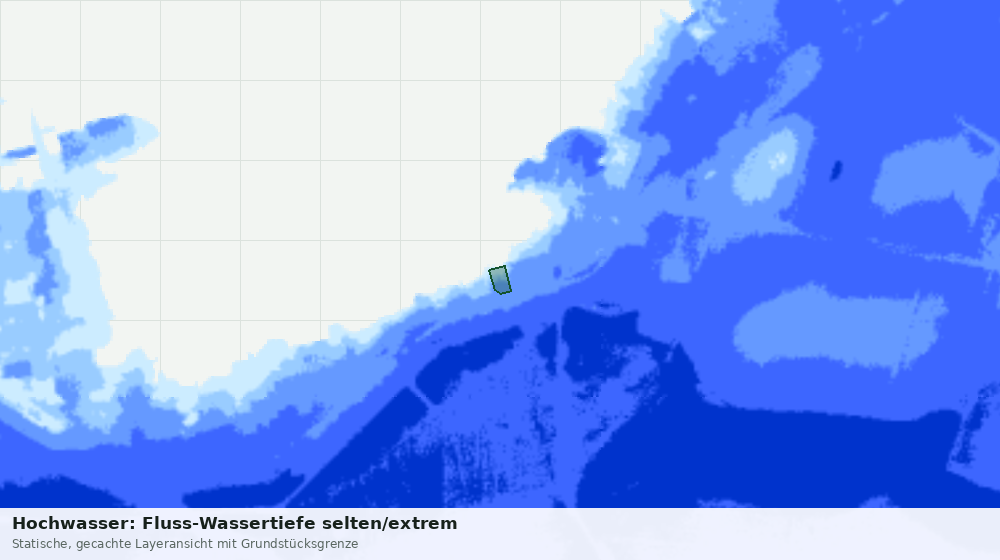 Statische Kartenansicht: Hochwasser: Fluss-Wassertiefe selten/extrem