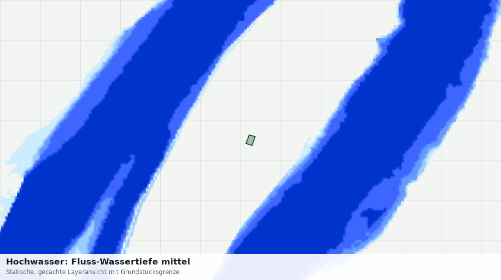 Statische Kartenansicht: Hochwasser: Fluss-Wassertiefe mittel