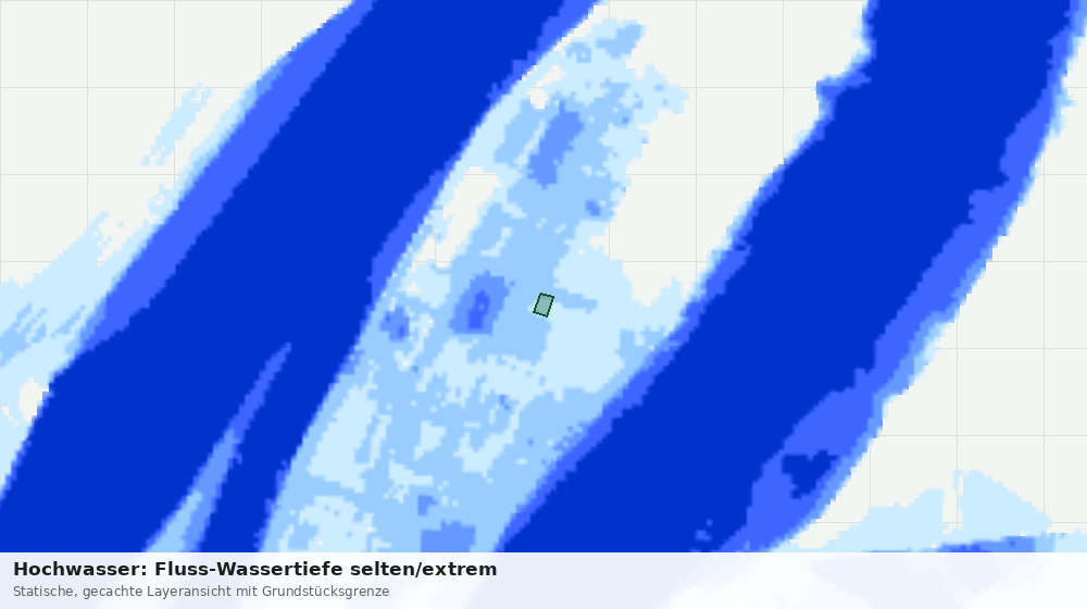 Statische Kartenansicht: Hochwasser: Fluss-Wassertiefe selten/extrem