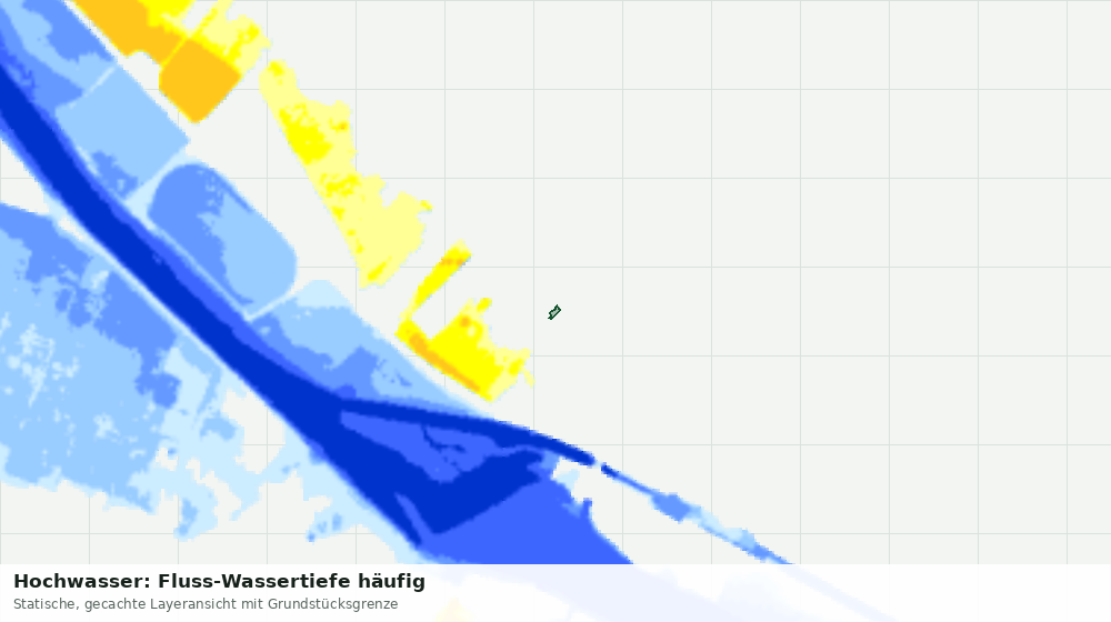 Statische Kartenansicht: Hochwasser: Fluss-Wassertiefe häufig