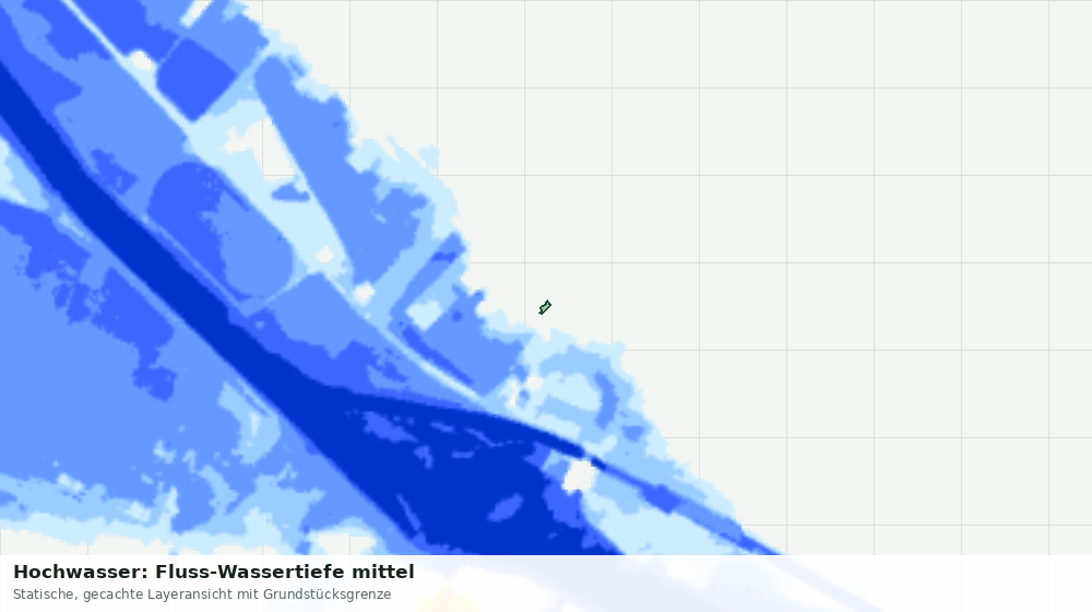 Statische Kartenansicht: Hochwasser: Fluss-Wassertiefe mittel