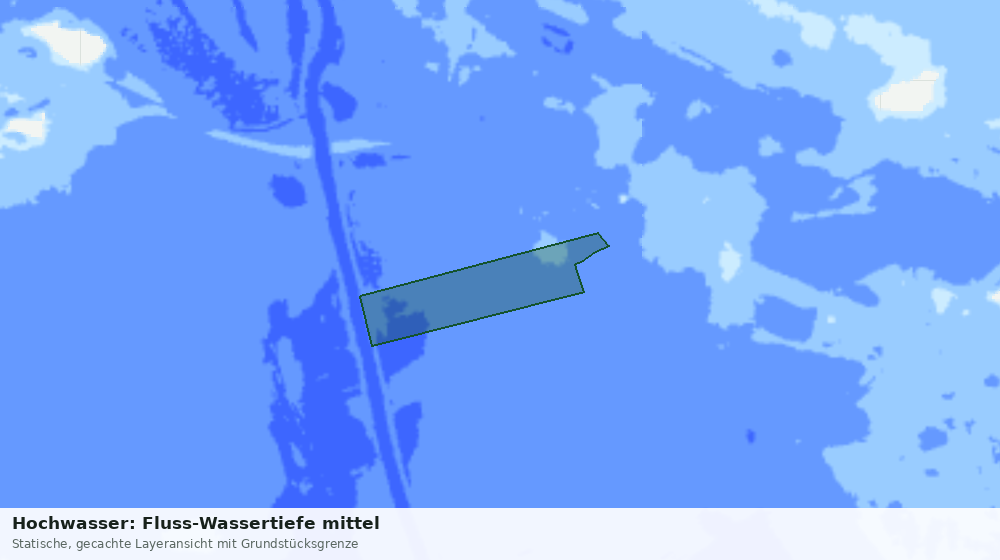 Statische Kartenansicht: Hochwasser: Fluss-Wassertiefe mittel