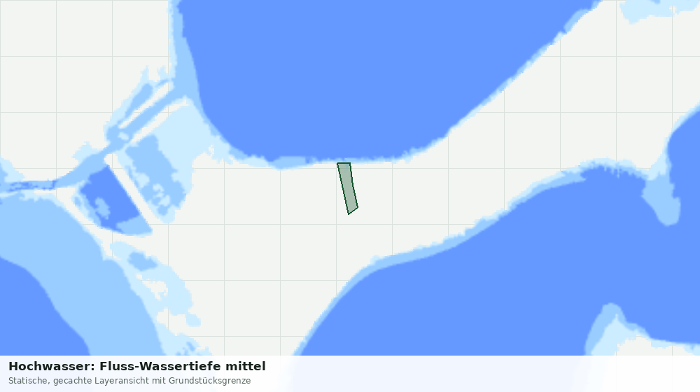 Statische Kartenansicht: Hochwasser: Fluss-Wassertiefe mittel