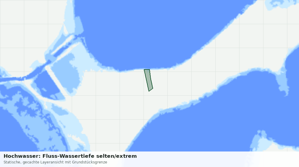 Statische Kartenansicht: Hochwasser: Fluss-Wassertiefe selten/extrem
