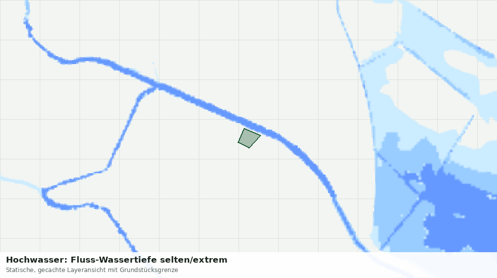 Statische Kartenansicht: Hochwasser: Fluss-Wassertiefe selten/extrem