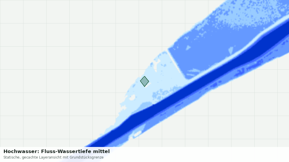 Statische Kartenansicht: Hochwasser: Fluss-Wassertiefe mittel