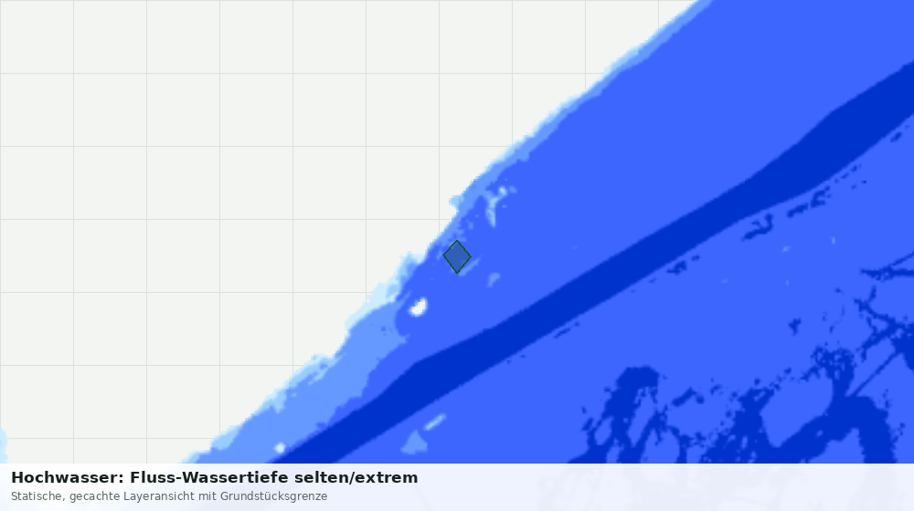 Statische Kartenansicht: Hochwasser: Fluss-Wassertiefe selten/extrem
