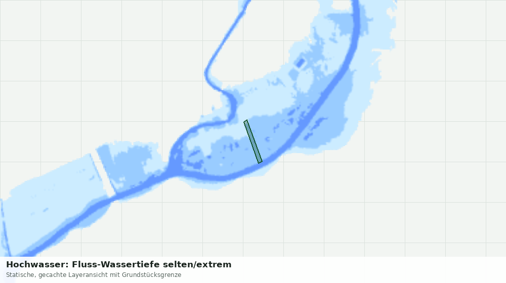 Statische Kartenansicht: Hochwasser: Fluss-Wassertiefe selten/extrem