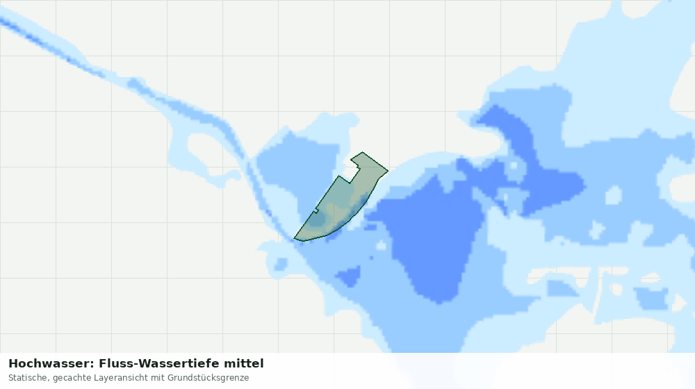 Statische Kartenansicht: Hochwasser: Fluss-Wassertiefe mittel