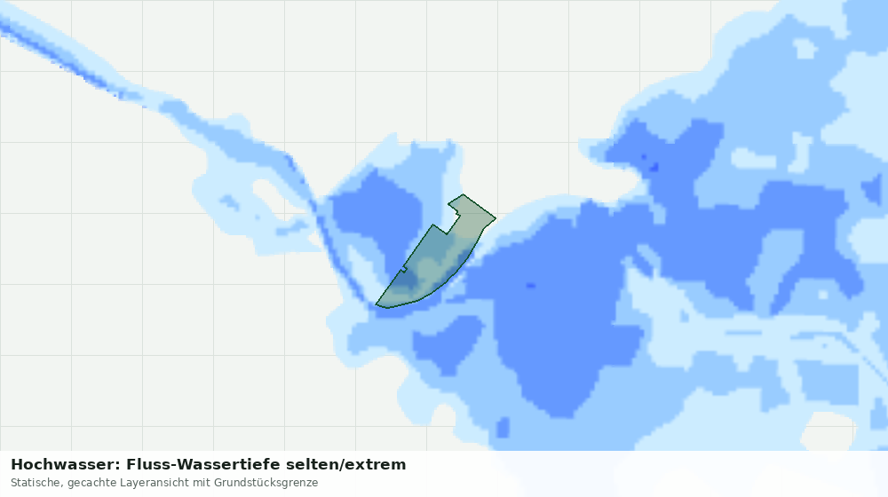 Statische Kartenansicht: Hochwasser: Fluss-Wassertiefe selten/extrem