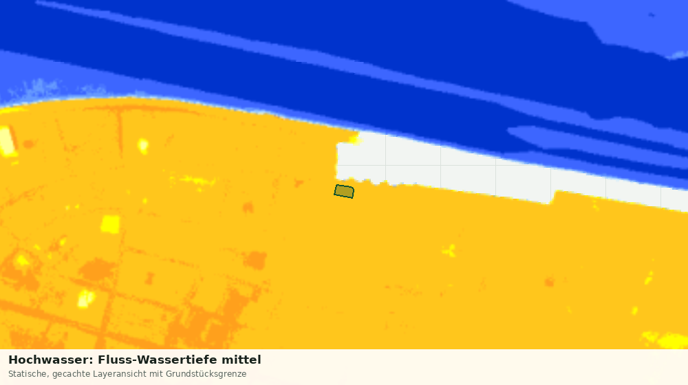 Statische Kartenansicht: Hochwasser: Fluss-Wassertiefe mittel