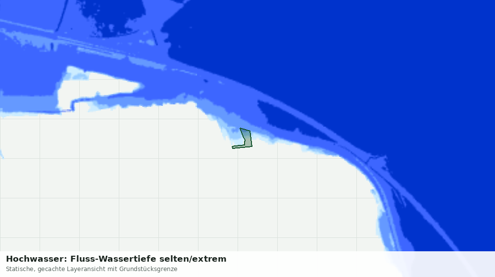 Statische Kartenansicht: Hochwasser: Fluss-Wassertiefe selten/extrem