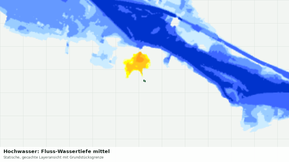 Statische Kartenansicht: Hochwasser: Fluss-Wassertiefe mittel