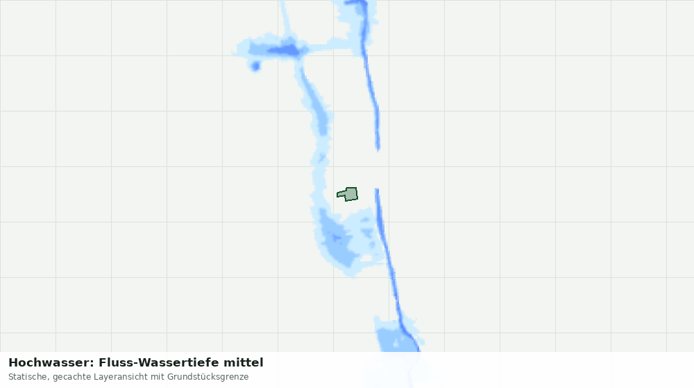 Statische Kartenansicht: Hochwasser: Fluss-Wassertiefe mittel
