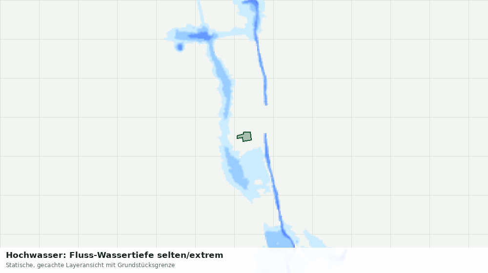 Statische Kartenansicht: Hochwasser: Fluss-Wassertiefe selten/extrem