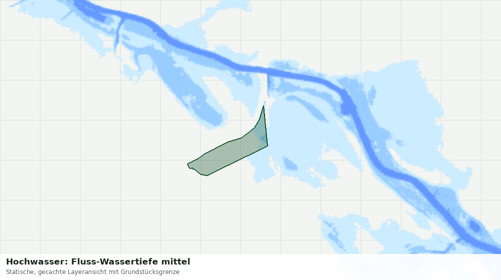 Statische Kartenansicht: Hochwasser: Fluss-Wassertiefe mittel